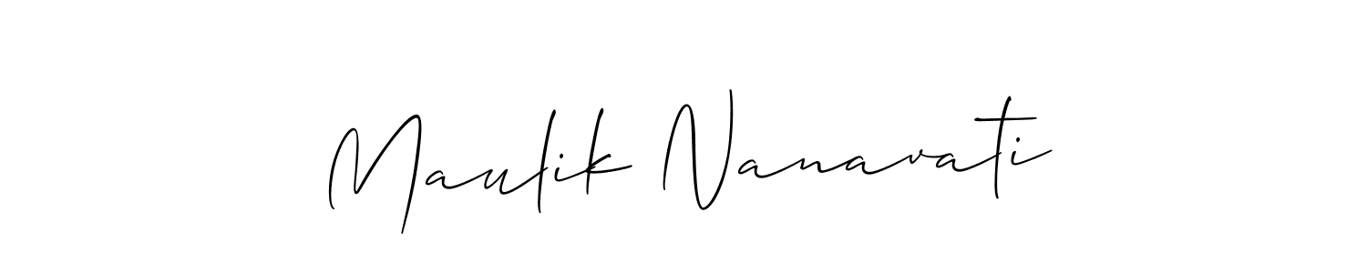 Similarly Allison_Script is the best handwritten signature design. Signature creator online .You can use it as an online autograph creator for name Maulik Nanavati. Maulik Nanavati signature style 2 images and pictures png