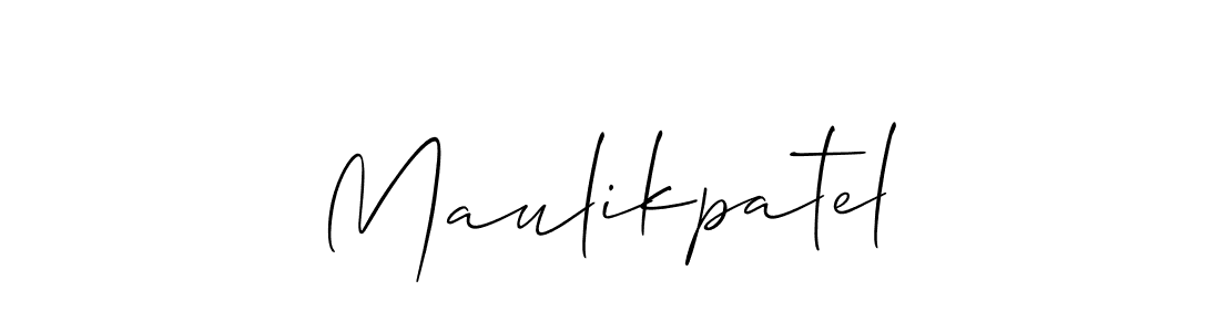 You should practise on your own different ways (Allison_Script) to write your name (Maulikpatel) in signature. don't let someone else do it for you. Maulikpatel signature style 2 images and pictures png