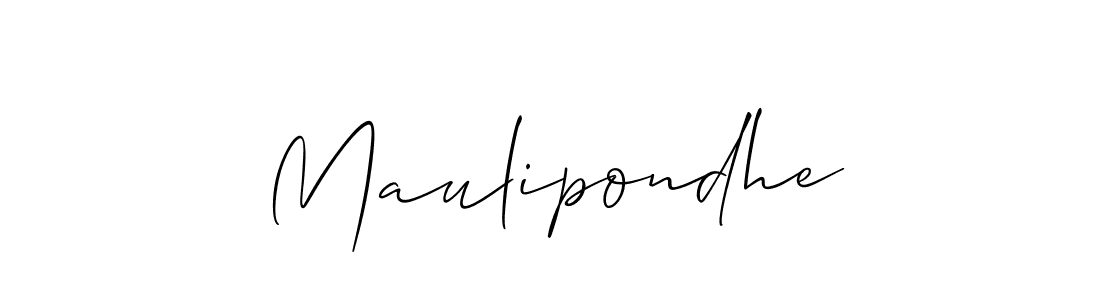 Make a beautiful signature design for name Maulipondhe. Use this online signature maker to create a handwritten signature for free. Maulipondhe signature style 2 images and pictures png