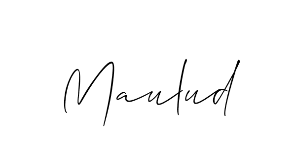 Similarly Allison_Script is the best handwritten signature design. Signature creator online .You can use it as an online autograph creator for name Maulud. Maulud signature style 2 images and pictures png