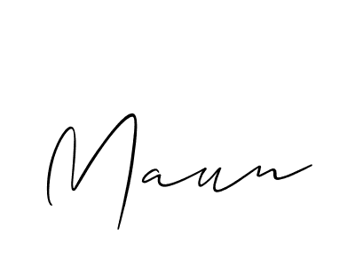 It looks lik you need a new signature style for name Maun. Design unique handwritten (Allison_Script) signature with our free signature maker in just a few clicks. Maun signature style 2 images and pictures png