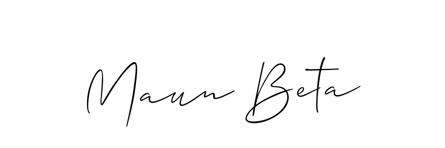 The best way (Allison_Script) to make a short signature is to pick only two or three words in your name. The name Maun Beta include a total of six letters. For converting this name. Maun Beta signature style 2 images and pictures png