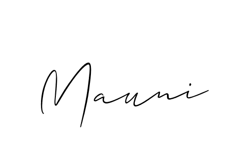 Mauni stylish signature style. Best Handwritten Sign (Allison_Script) for my name. Handwritten Signature Collection Ideas for my name Mauni. Mauni signature style 2 images and pictures png