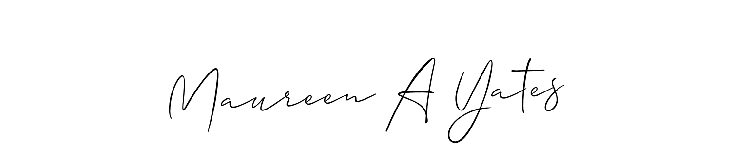 Use a signature maker to create a handwritten signature online. With this signature software, you can design (Allison_Script) your own signature for name Maureen A Yates. Maureen A Yates signature style 2 images and pictures png