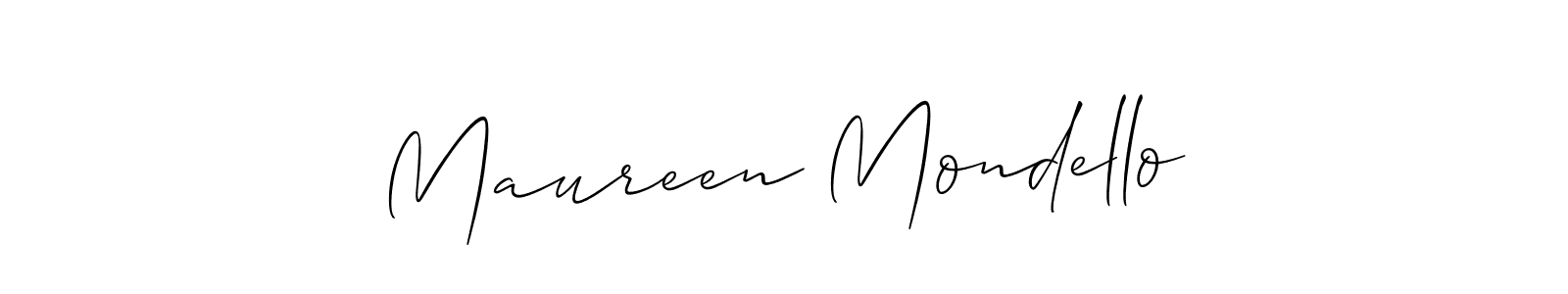 The best way (Allison_Script) to make a short signature is to pick only two or three words in your name. The name Maureen Mondello include a total of six letters. For converting this name. Maureen Mondello signature style 2 images and pictures png