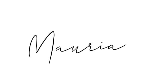 Use a signature maker to create a handwritten signature online. With this signature software, you can design (Allison_Script) your own signature for name Mauria. Mauria signature style 2 images and pictures png