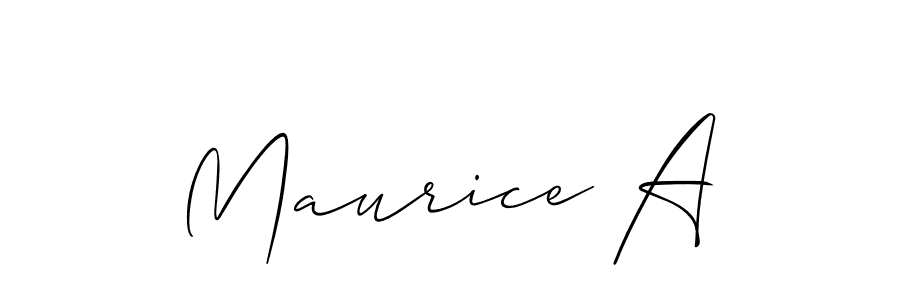 Also You can easily find your signature by using the search form. We will create Maurice A name handwritten signature images for you free of cost using Allison_Script sign style. Maurice A signature style 2 images and pictures png