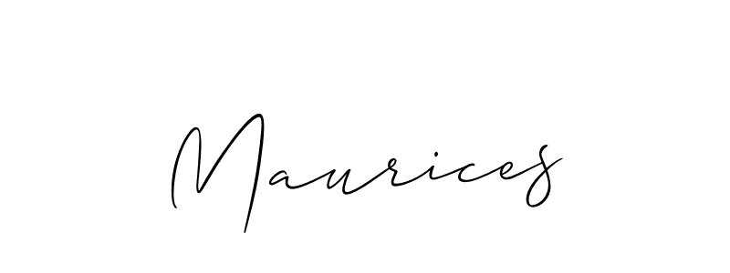 How to make Maurices signature? Allison_Script is a professional autograph style. Create handwritten signature for Maurices name. Maurices signature style 2 images and pictures png