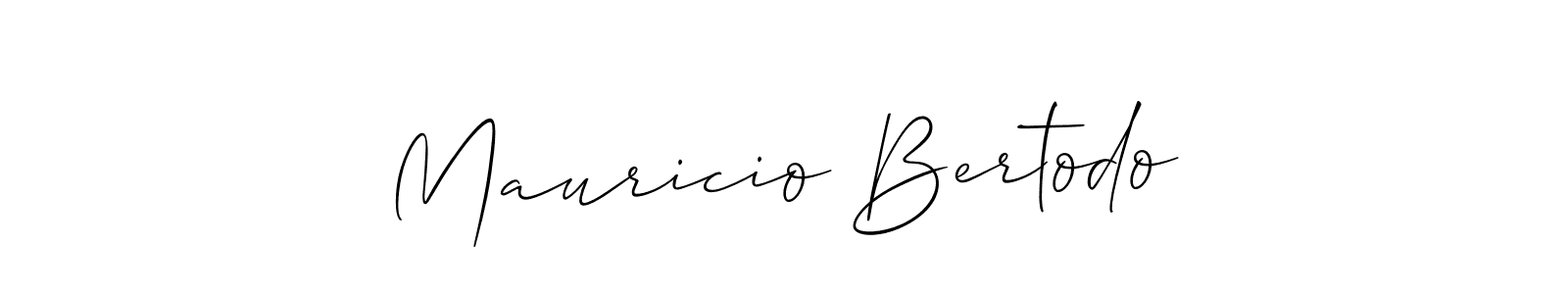 Make a beautiful signature design for name Mauricio Bertodo. With this signature (Allison_Script) style, you can create a handwritten signature for free. Mauricio Bertodo signature style 2 images and pictures png