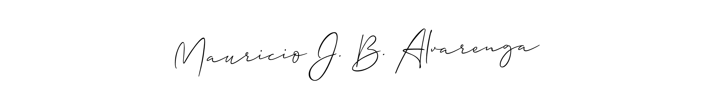 Make a beautiful signature design for name Mauricio J. B. Alvarenga. With this signature (Allison_Script) style, you can create a handwritten signature for free. Mauricio J. B. Alvarenga signature style 2 images and pictures png