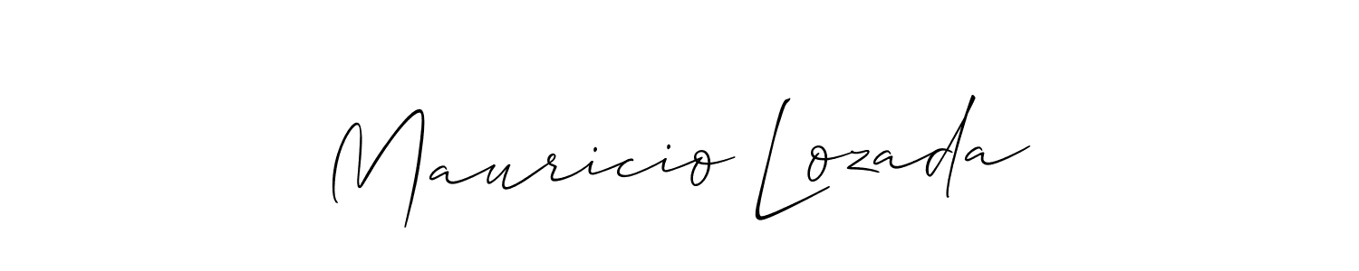 Make a beautiful signature design for name Mauricio Lozada. With this signature (Allison_Script) style, you can create a handwritten signature for free. Mauricio Lozada signature style 2 images and pictures png