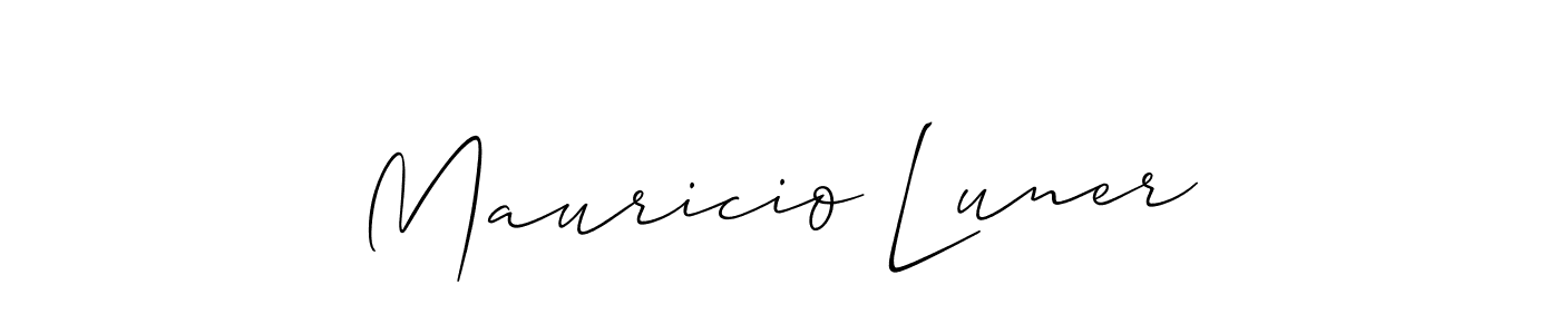 You should practise on your own different ways (Allison_Script) to write your name (Mauricio Luner) in signature. don't let someone else do it for you. Mauricio Luner signature style 2 images and pictures png