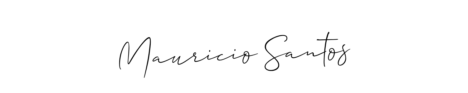 Use a signature maker to create a handwritten signature online. With this signature software, you can design (Allison_Script) your own signature for name Mauricio Santos. Mauricio Santos signature style 2 images and pictures png