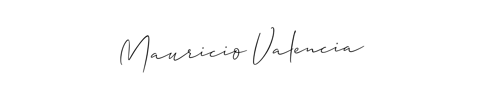 Create a beautiful signature design for name Mauricio Valencia. With this signature (Allison_Script) fonts, you can make a handwritten signature for free. Mauricio Valencia signature style 2 images and pictures png