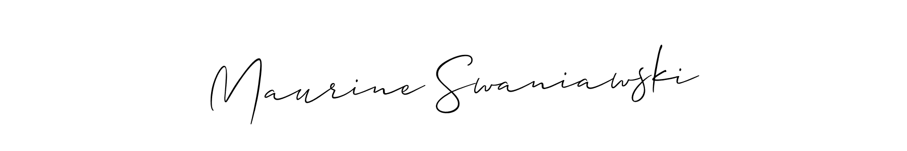 Make a beautiful signature design for name Maurine Swaniawski. With this signature (Allison_Script) style, you can create a handwritten signature for free. Maurine Swaniawski signature style 2 images and pictures png