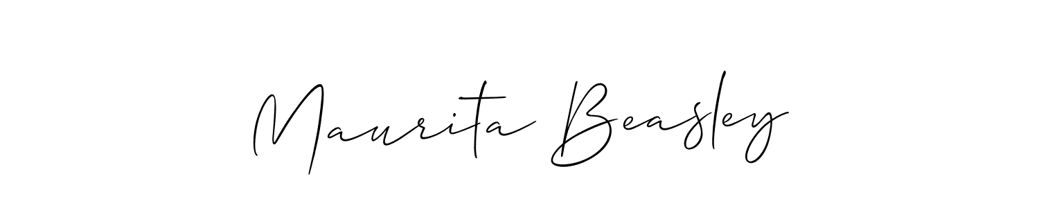 How to make Maurita Beasley signature? Allison_Script is a professional autograph style. Create handwritten signature for Maurita Beasley name. Maurita Beasley signature style 2 images and pictures png