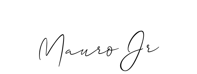 How to make Mauro Jr name signature. Use Allison_Script style for creating short signs online. This is the latest handwritten sign. Mauro Jr signature style 2 images and pictures png