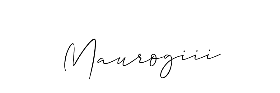 Create a beautiful signature design for name Maurogiii. With this signature (Allison_Script) fonts, you can make a handwritten signature for free. Maurogiii signature style 2 images and pictures png