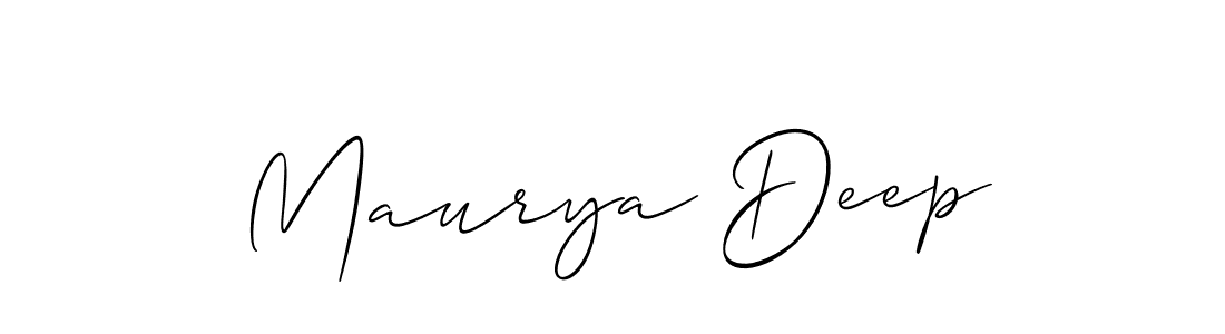 How to Draw Maurya Deep signature style? Allison_Script is a latest design signature styles for name Maurya Deep. Maurya Deep signature style 2 images and pictures png