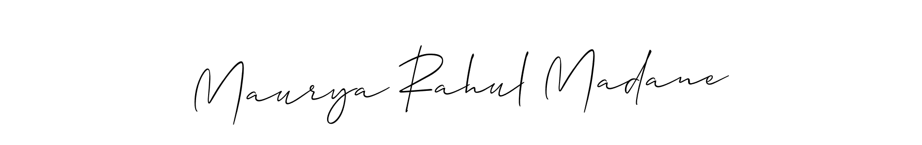 It looks lik you need a new signature style for name Maurya Rahul Madane. Design unique handwritten (Allison_Script) signature with our free signature maker in just a few clicks. Maurya Rahul Madane signature style 2 images and pictures png