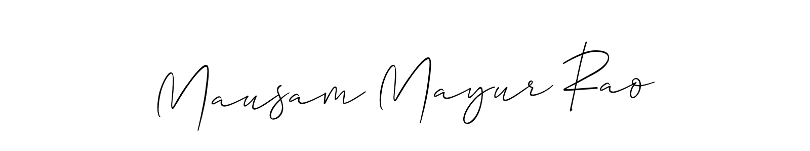 Use a signature maker to create a handwritten signature online. With this signature software, you can design (Allison_Script) your own signature for name Mausam Mayur Rao. Mausam Mayur Rao signature style 2 images and pictures png