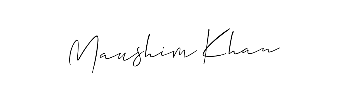 Allison_Script is a professional signature style that is perfect for those who want to add a touch of class to their signature. It is also a great choice for those who want to make their signature more unique. Get Maushim Khan name to fancy signature for free. Maushim Khan signature style 2 images and pictures png