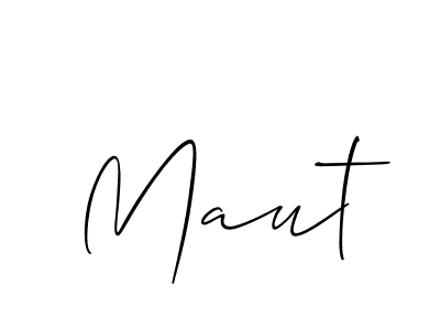 How to make Maut signature? Allison_Script is a professional autograph style. Create handwritten signature for Maut name. Maut signature style 2 images and pictures png