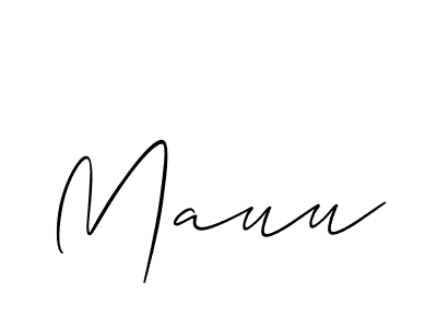 How to make Mauu name signature. Use Allison_Script style for creating short signs online. This is the latest handwritten sign. Mauu signature style 2 images and pictures png