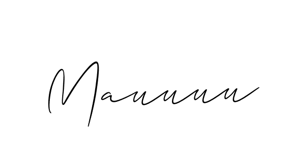 Use a signature maker to create a handwritten signature online. With this signature software, you can design (Allison_Script) your own signature for name Mauuuu. Mauuuu signature style 2 images and pictures png
