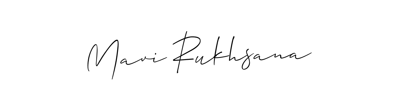 Also we have Mavi Rukhsana name is the best signature style. Create professional handwritten signature collection using Allison_Script autograph style. Mavi Rukhsana signature style 2 images and pictures png