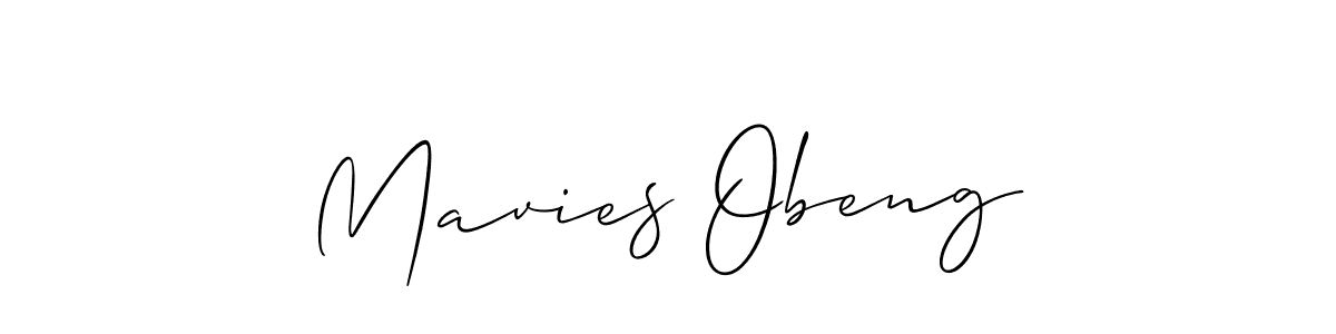 Mavies Obeng stylish signature style. Best Handwritten Sign (Allison_Script) for my name. Handwritten Signature Collection Ideas for my name Mavies Obeng. Mavies Obeng signature style 2 images and pictures png