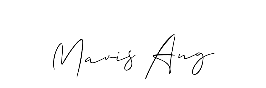 Also we have Mavis Ang name is the best signature style. Create professional handwritten signature collection using Allison_Script autograph style. Mavis Ang signature style 2 images and pictures png