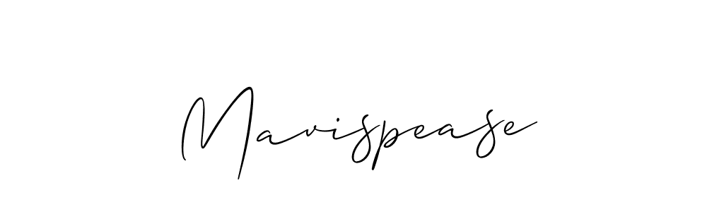 Use a signature maker to create a handwritten signature online. With this signature software, you can design (Allison_Script) your own signature for name Mavispease. Mavispease signature style 2 images and pictures png