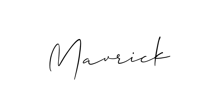 Use a signature maker to create a handwritten signature online. With this signature software, you can design (Allison_Script) your own signature for name Mavrick. Mavrick signature style 2 images and pictures png