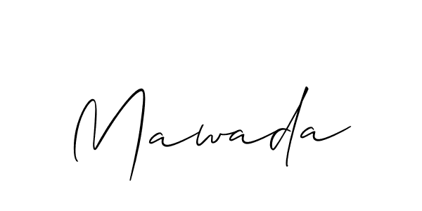 Mawada stylish signature style. Best Handwritten Sign (Allison_Script) for my name. Handwritten Signature Collection Ideas for my name Mawada. Mawada signature style 2 images and pictures png