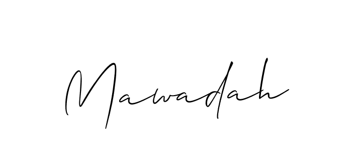 You can use this online signature creator to create a handwritten signature for the name Mawadah. This is the best online autograph maker. Mawadah signature style 2 images and pictures png