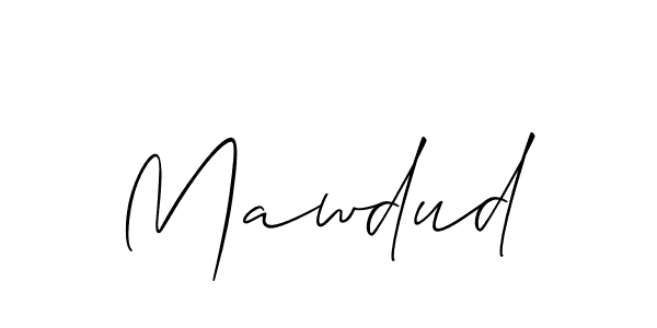 How to make Mawdud name signature. Use Allison_Script style for creating short signs online. This is the latest handwritten sign. Mawdud signature style 2 images and pictures png