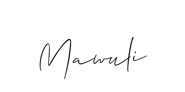 How to make Mawuli signature? Allison_Script is a professional autograph style. Create handwritten signature for Mawuli name. Mawuli signature style 2 images and pictures png