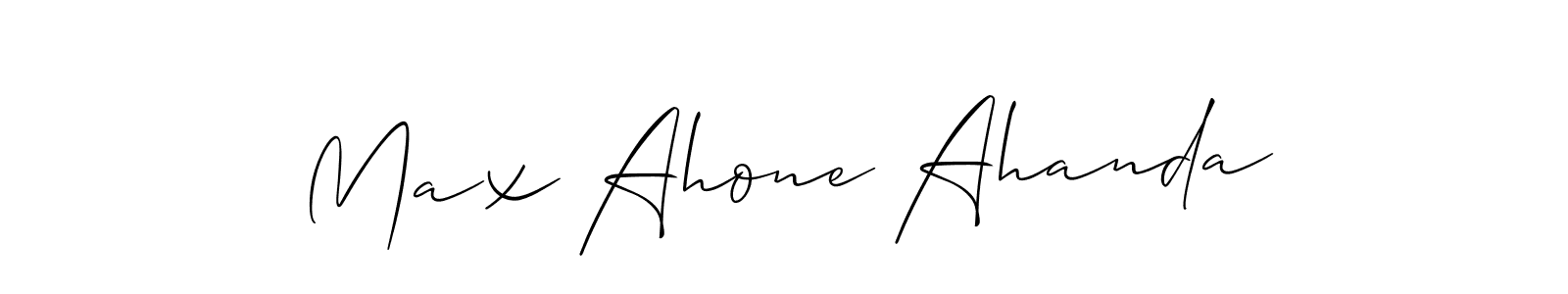 Also we have Max Ahone Ahanda name is the best signature style. Create professional handwritten signature collection using Allison_Script autograph style. Max Ahone Ahanda signature style 2 images and pictures png