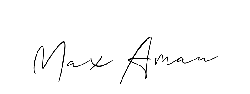 How to make Max Aman name signature. Use Allison_Script style for creating short signs online. This is the latest handwritten sign. Max Aman signature style 2 images and pictures png