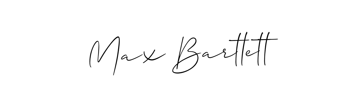 Use a signature maker to create a handwritten signature online. With this signature software, you can design (Allison_Script) your own signature for name Max Bartlett. Max Bartlett signature style 2 images and pictures png