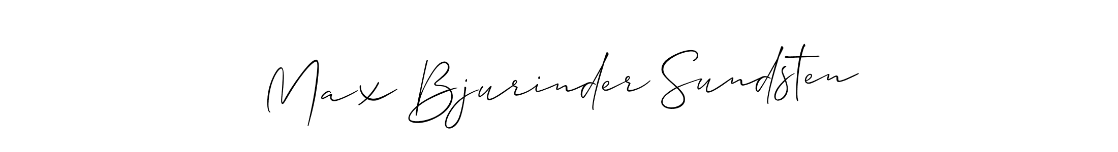Also we have Max Bjurinder Sundsten name is the best signature style. Create professional handwritten signature collection using Allison_Script autograph style. Max Bjurinder Sundsten signature style 2 images and pictures png