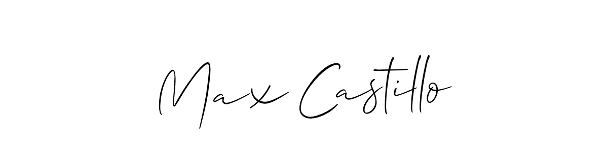Use a signature maker to create a handwritten signature online. With this signature software, you can design (Allison_Script) your own signature for name Max Castillo. Max Castillo signature style 2 images and pictures png