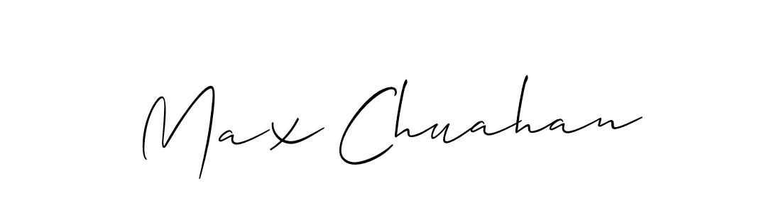 The best way (Allison_Script) to make a short signature is to pick only two or three words in your name. The name Max Chuahan include a total of six letters. For converting this name. Max Chuahan signature style 2 images and pictures png