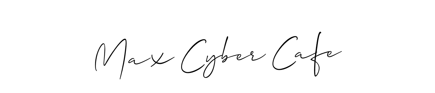 Make a short Max Cyber Cafe signature style. Manage your documents anywhere anytime using Allison_Script. Create and add eSignatures, submit forms, share and send files easily. Max Cyber Cafe signature style 2 images and pictures png