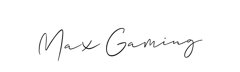 Use a signature maker to create a handwritten signature online. With this signature software, you can design (Allison_Script) your own signature for name Max Gaming. Max Gaming signature style 2 images and pictures png