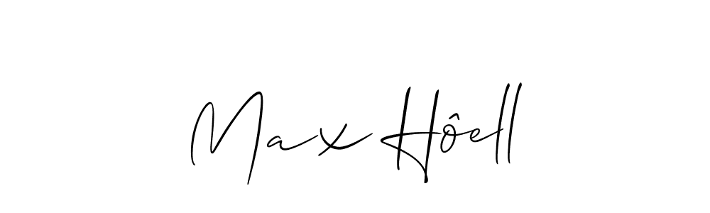 Also You can easily find your signature by using the search form. We will create Max Hôell name handwritten signature images for you free of cost using Allison_Script sign style. Max Hôell signature style 2 images and pictures png