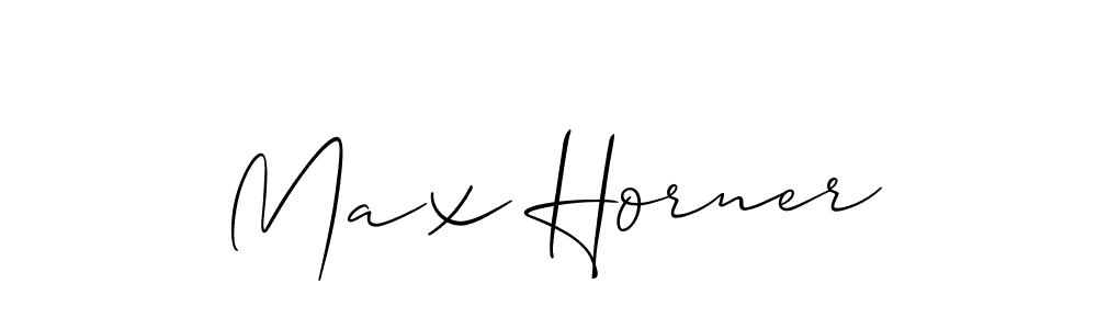 How to make Max Horner name signature. Use Allison_Script style for creating short signs online. This is the latest handwritten sign. Max Horner signature style 2 images and pictures png