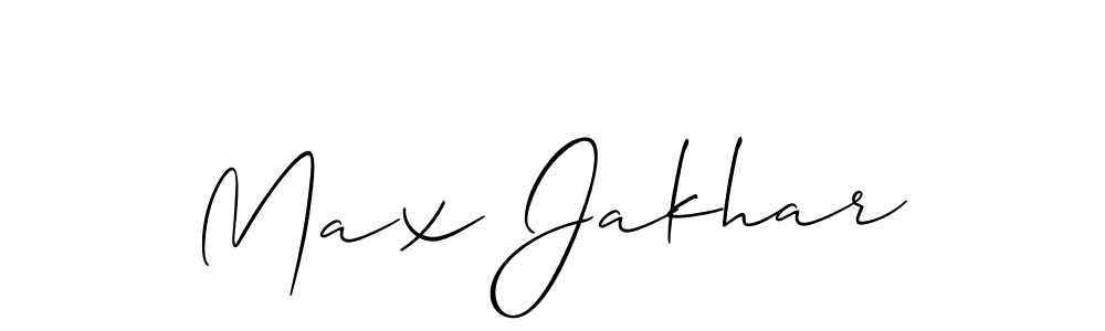 Design your own signature with our free online signature maker. With this signature software, you can create a handwritten (Allison_Script) signature for name Max Jakhar. Max Jakhar signature style 2 images and pictures png