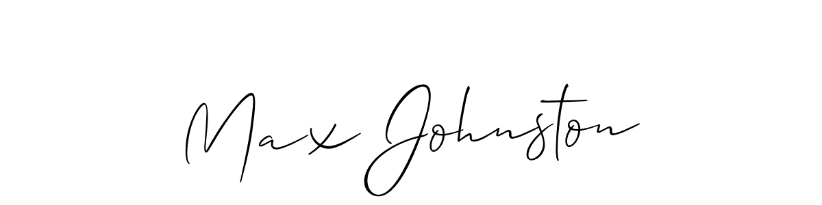 Make a beautiful signature design for name Max Johnston. With this signature (Allison_Script) style, you can create a handwritten signature for free. Max Johnston signature style 2 images and pictures png